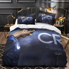 2024 NEW CR7 Cristiano Ronaldo Bedding Set Pattern Quilt Duvet Cover