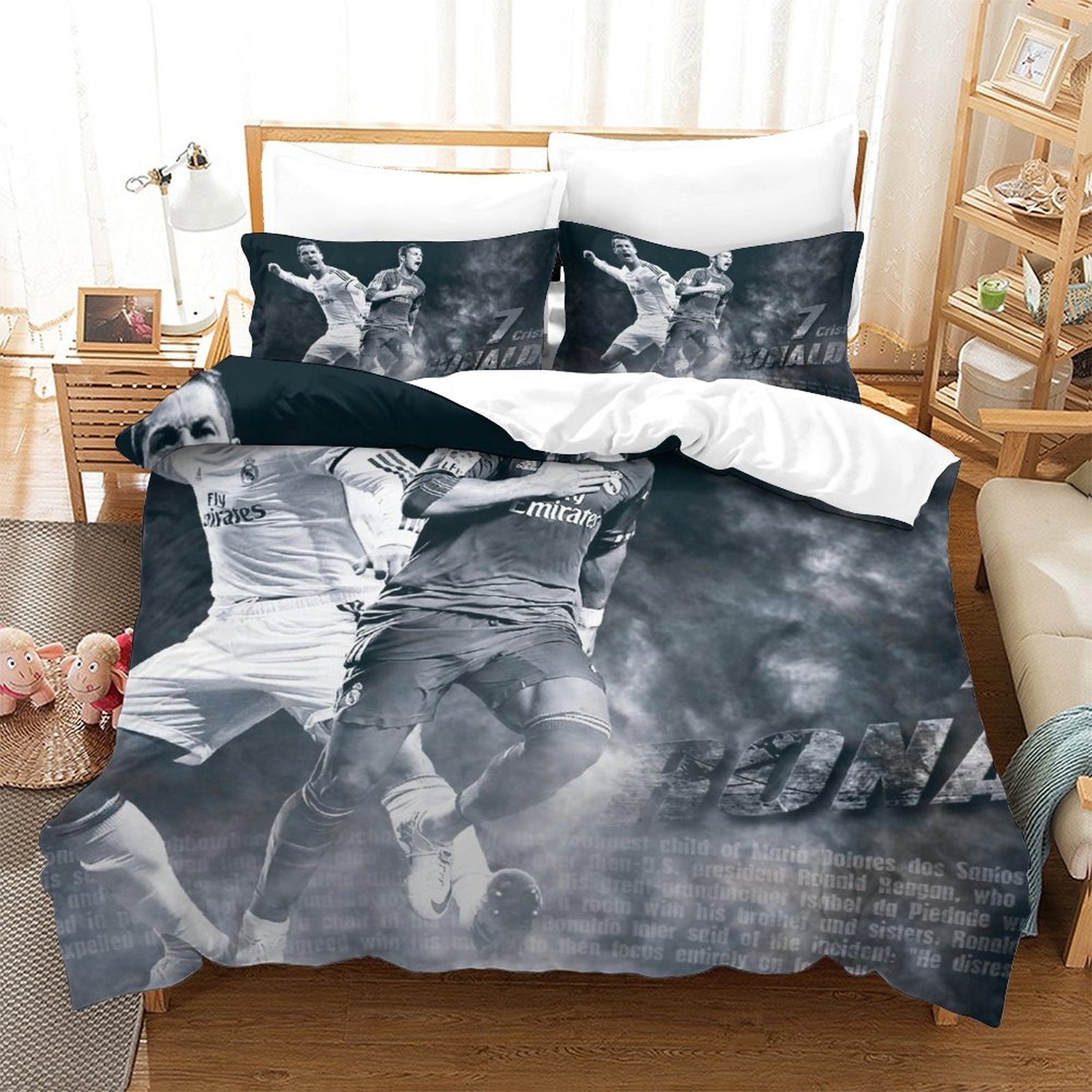 2024 NEW CR7 Cristiano Ronaldo Bedding Set Pattern Quilt Duvet Cover