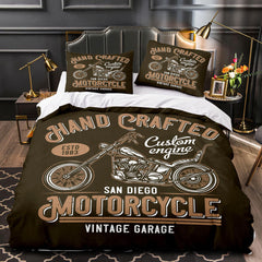 2024 NEW Caferacer Motorcycle Bedding Set Quilt Cover Without Filler