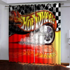 2024 NEW Car Model Hot Wheels Curtains Blackout Window Drapes