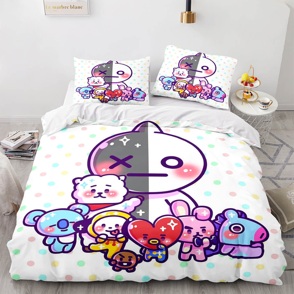 2024 NEW Cartoon BT21 BTS Butter Bedding Set Quilt Duvet Cover Bedding Sets