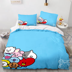 2024 NEW Cartoon BT21 BTS Butter Bedding Set Quilt Duvet Covers Bedding Sets