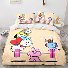 2024 NEW Cartoon BT21 BTS Butter Bedding Set Quilt Duvet Covers Bedding Sets