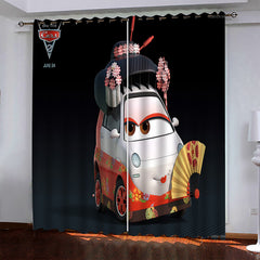 2024 NEW Cartoon Cars Pattern Curtains Pattern Blackout Window Drapes