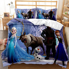 2024 NEW Cartoon Frozen Cosplay Bedding Set Quilt Cover Without Filler