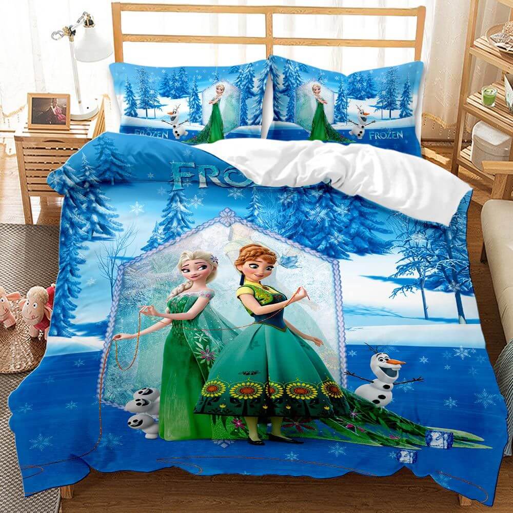 2024 NEW Cartoon Frozen Cosplay Bedding Set Quilt Cover Without Filler