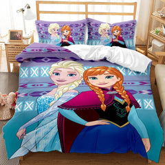 2024 NEW Cartoon Frozen Elsa Anna Bedding Set Quilt Cover Without Filler