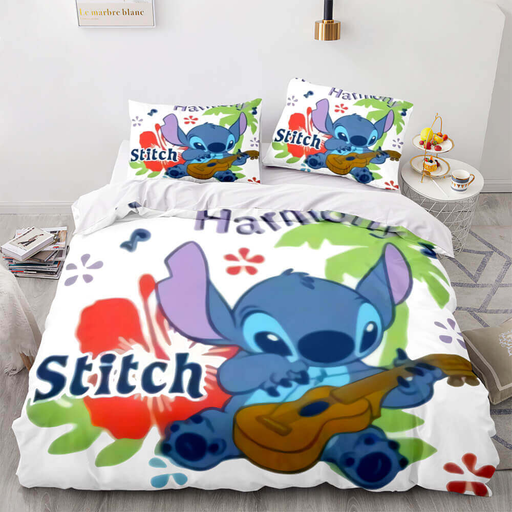 2024 NEW Cartoon Lilo and Stitch Cosplay Bedding Set Quilt Cover Without Filler