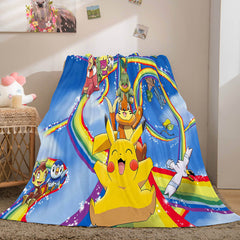 2024 NEW Cartoon Pokemon Pikachu Flannel Fleece Blanket Throw Quilt Blanket