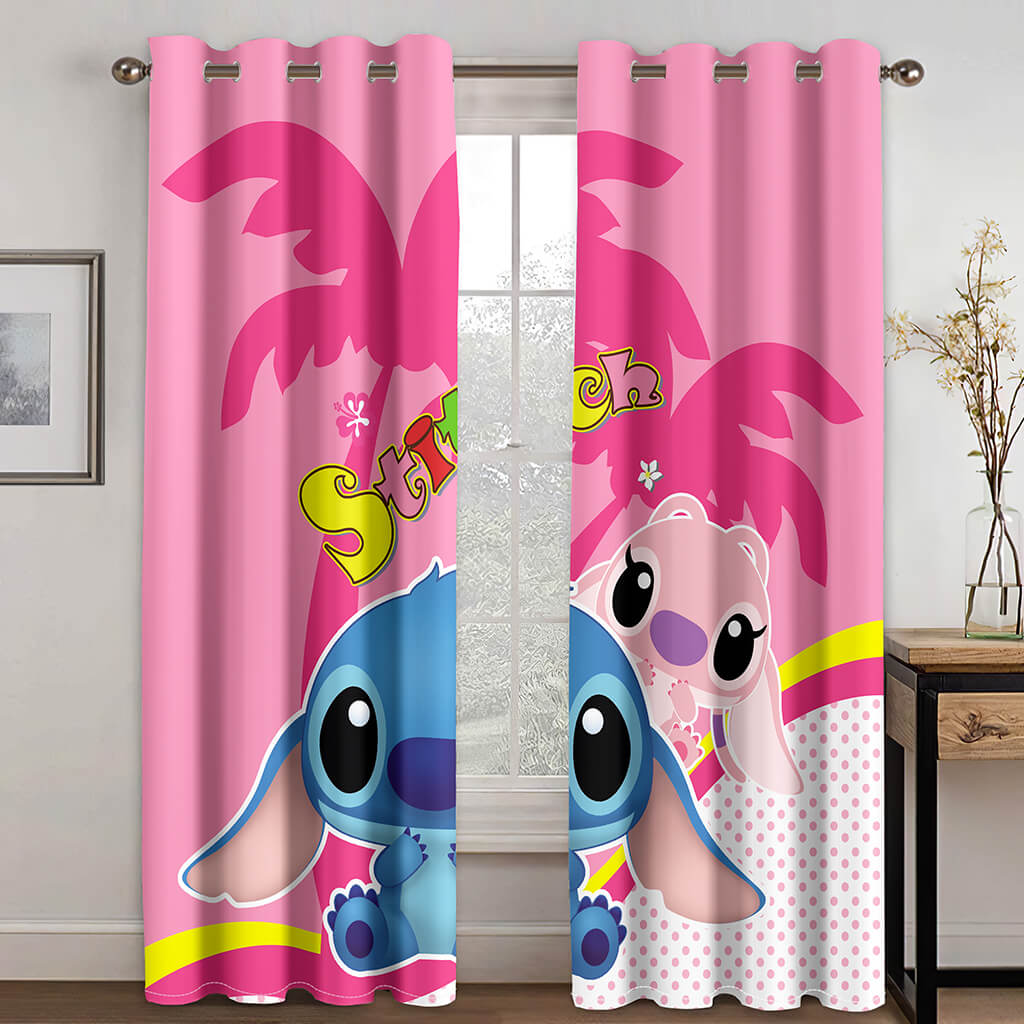 2025 NEW Cartoon Stitch Curtains Blackout Window Treatments Drapes for Room Decor