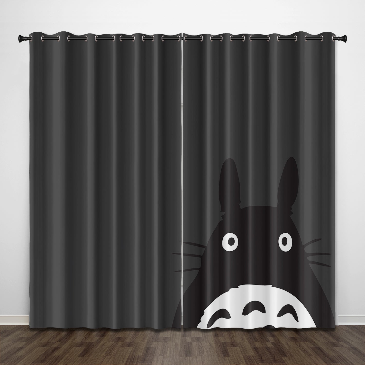 2024 NEW Cartoon Tonari no Totoro Curtains Pattern Blackout Window Drapes