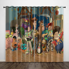 2024 NEW Cartoon Toy Story Curtains Pattern Blackout Window Drapes