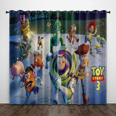 2024 NEW Cartoon Toy Story Curtains Pattern Blackout Window Drapes