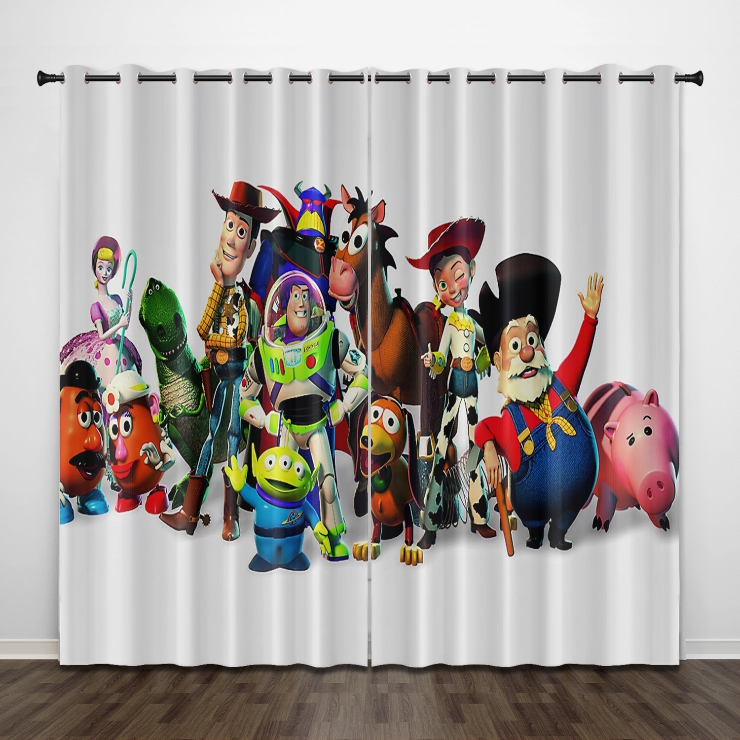 2024 NEW Cartoon Toy Story Curtains Pattern Blackout Window Drapes