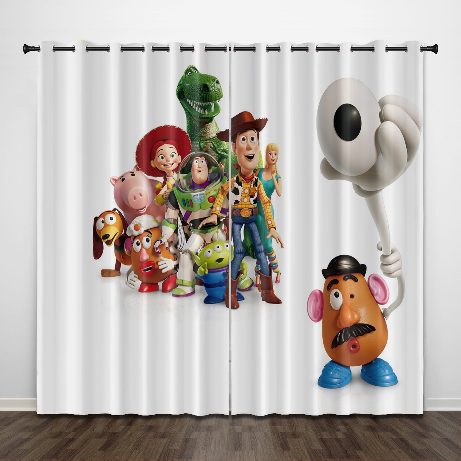 2024 NEW Cartoon Toy Story Curtains Pattern Blackout Window Drapes