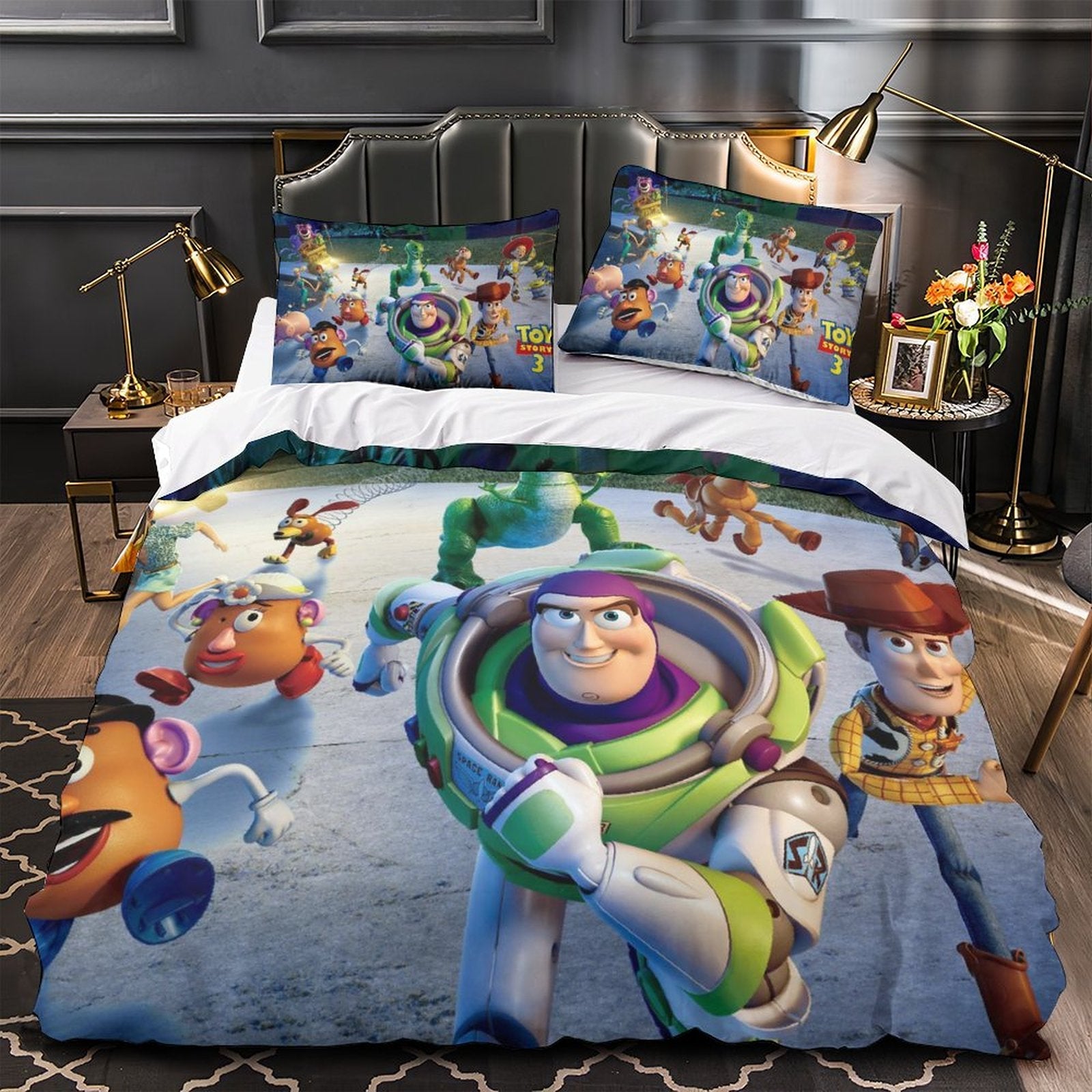 2026 NEW Cartoon Toy Story Pattern Bedding Set Quilt Duvet Cover Without Filler