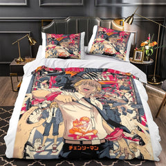 2024 NEW Chainsaw Man Bedding Set Quilt Duvet Cover Without Filler