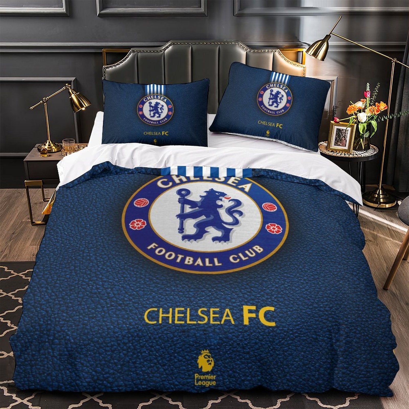 2024 NEW Chelsea Football Club Bedding Set Quilt Cover Without Filler
