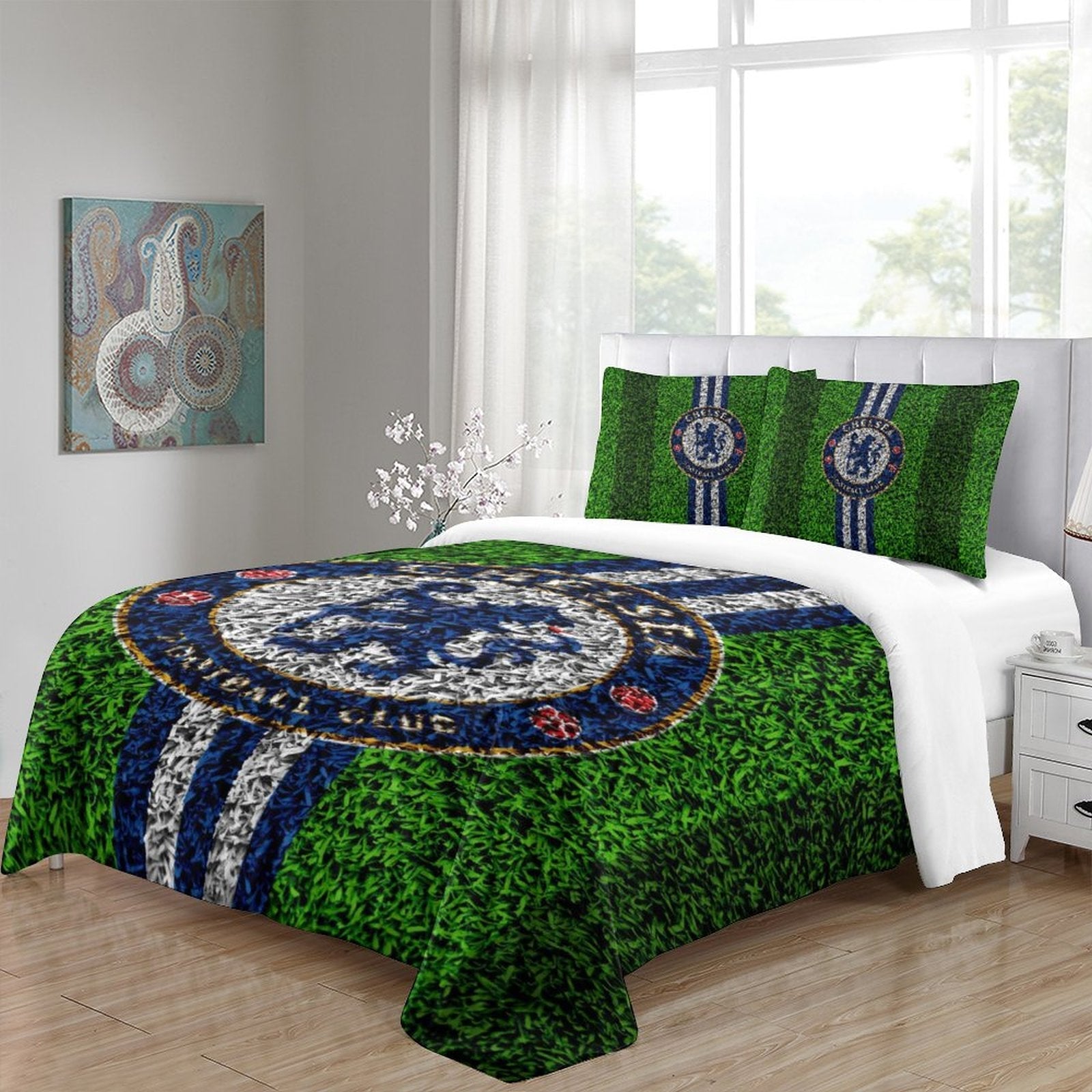 2024 NEW Chelsea Football Club Bedding Set Quilt Cover Without Filler