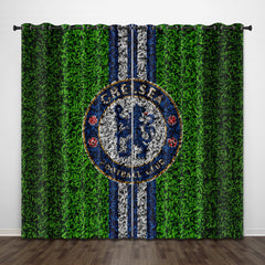 2024 NEW Chelsea Football Club Curtains Pattern Blackout Window Drapes