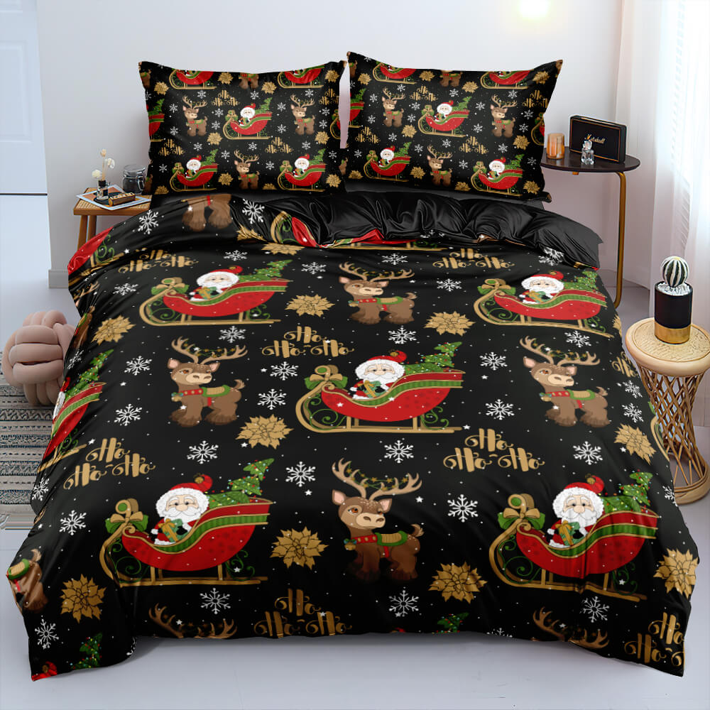 2024 NEW Christmas Bedding Set Duvet Cover Pillowcases Quilt Bed Linen Textiles