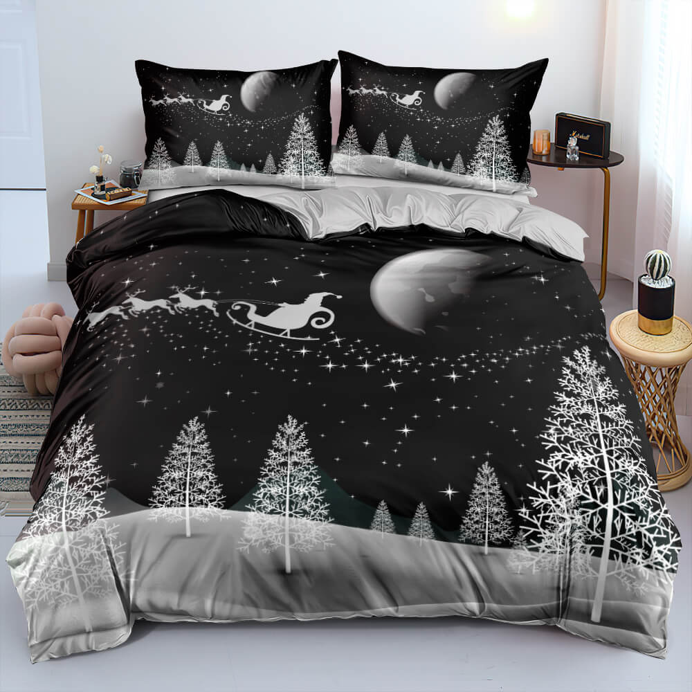 2024 NEW Christmas Bedding Set Duvet Cover Pillowcases Quilt Bed Linen Textiles