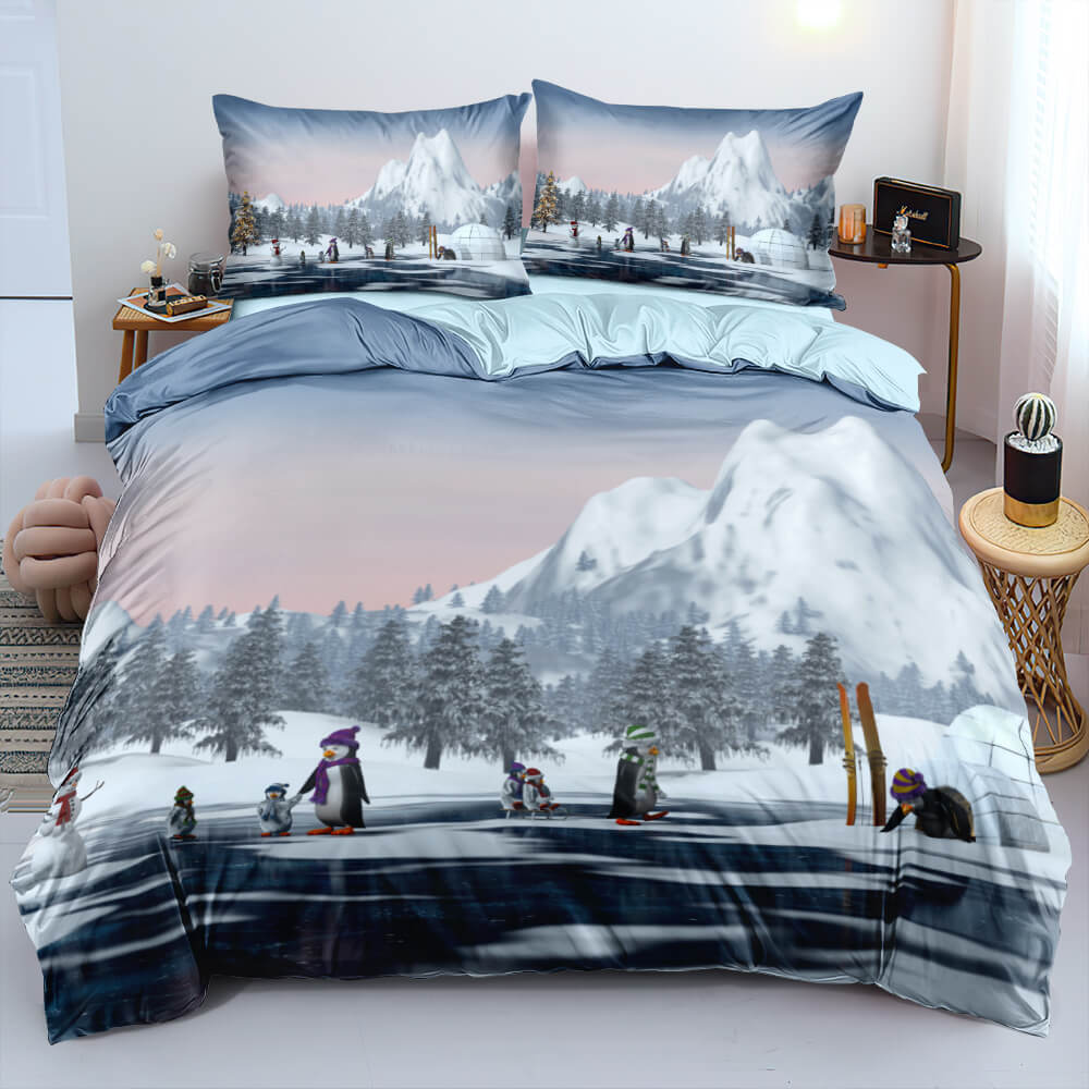 2024 NEW Christmas Bedding Set Duvet Cover Pillowcases Quilt Bed Linen Textiles