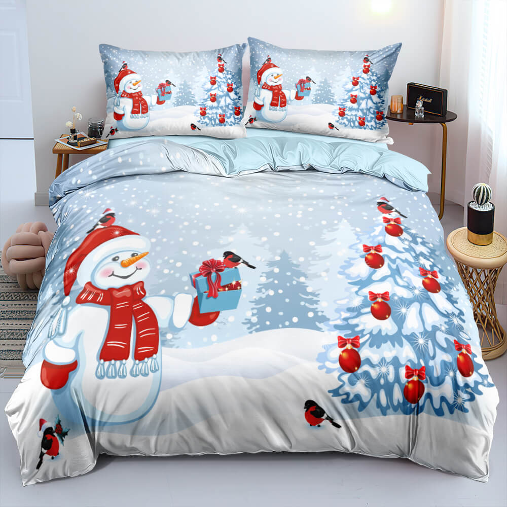 2024 NEW Christmas Bedding Set Duvet Cover Pillowcases Quilt Bed Linen Textiles