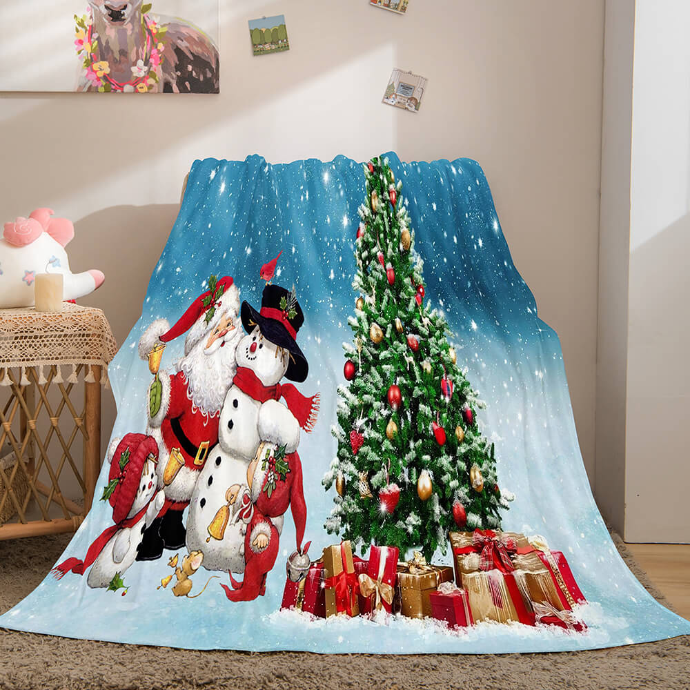 2024 NEW Christmas Decorations Flannel Fleece Throw Cosplay Blanket