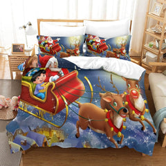 2024 NEW Christmas Pattern Bedding Set Quilt Cover Without Filler