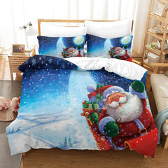 2024 NEW Christmas Pattern Bedding Set Quilt Cover Without Filler