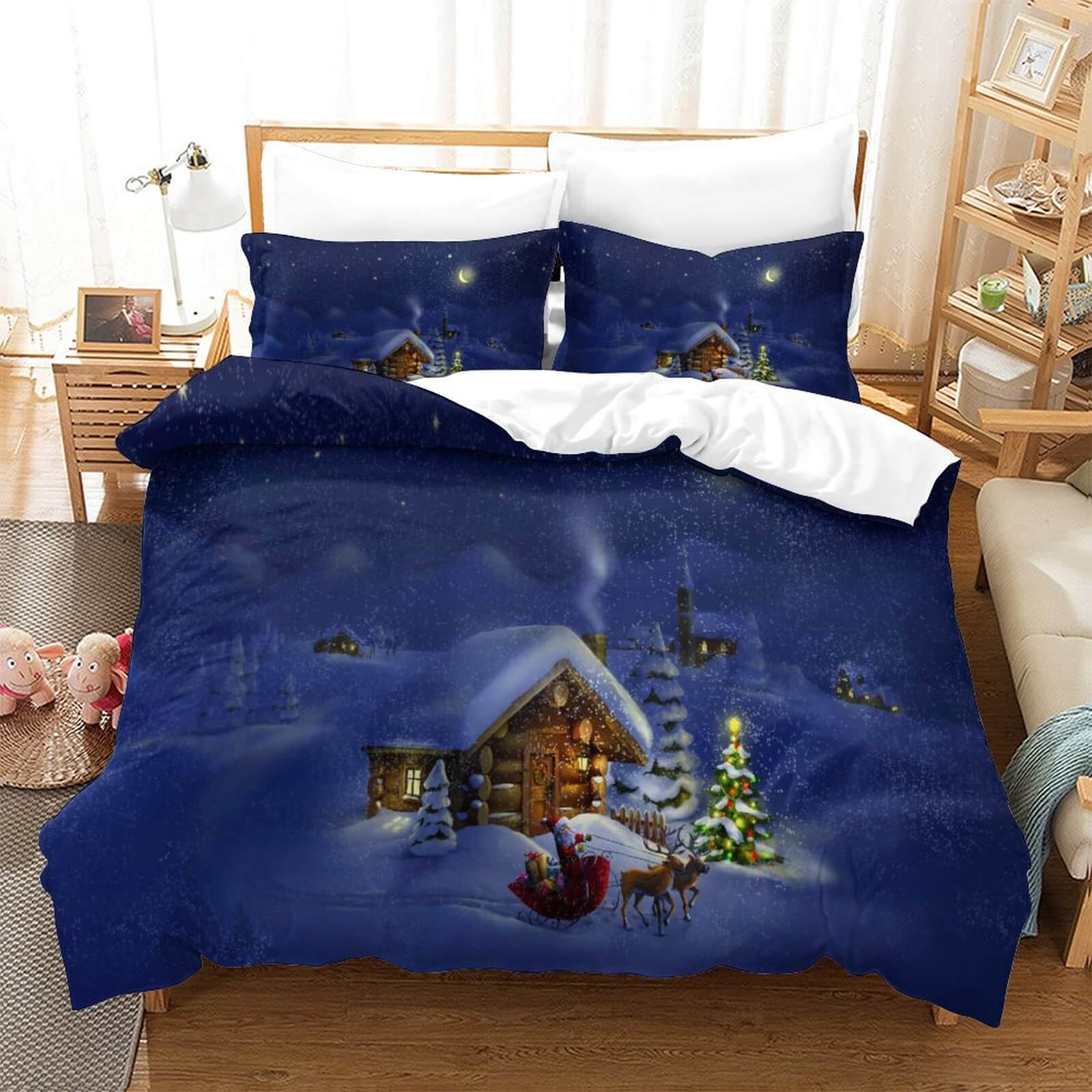 2024 NEW Christmas Pattern Bedding Set Quilt Cover Without Filler