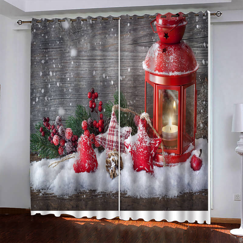 2024 NEW Christmas Pattern Curtains Blackout Window Drapes