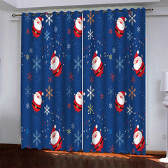 2024 NEW Christmas Pattern Curtains Blackout Window Drapes