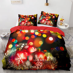 2024 NEW Merry Christmas Pattern Bedding Set Quilt Cover Without Filler