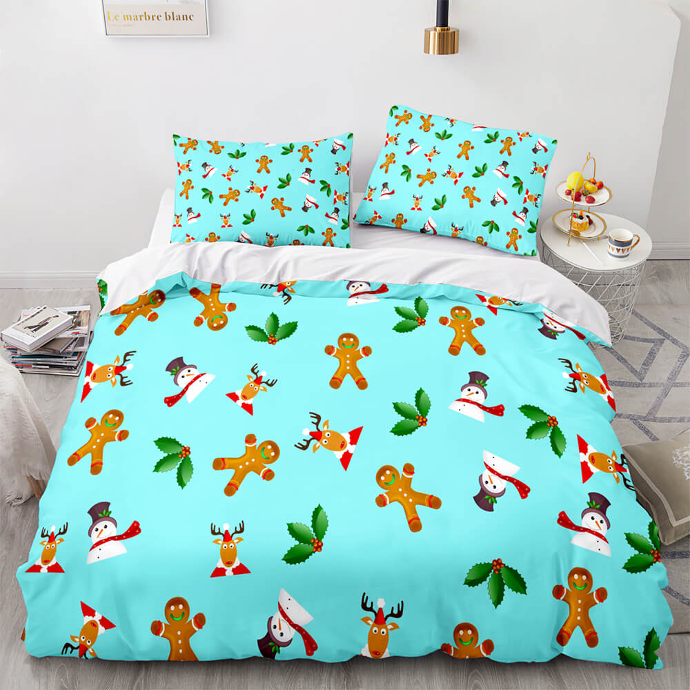 2024 NEW Christmas Script Bedding Sets Full Quilt Covers Without Filler