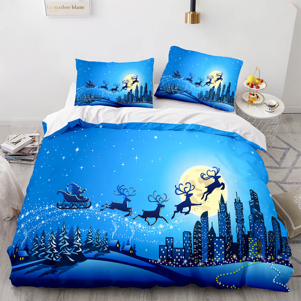 2024 NEW Christmas Script Bedding Sets Full Quilt Covers Without Filler