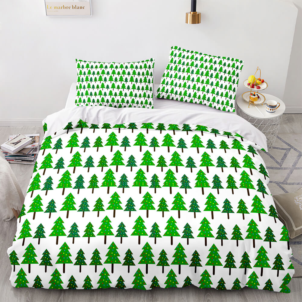 2024 NEW Christmas Script Bedding Sets Full Quilt Covers Without Filler