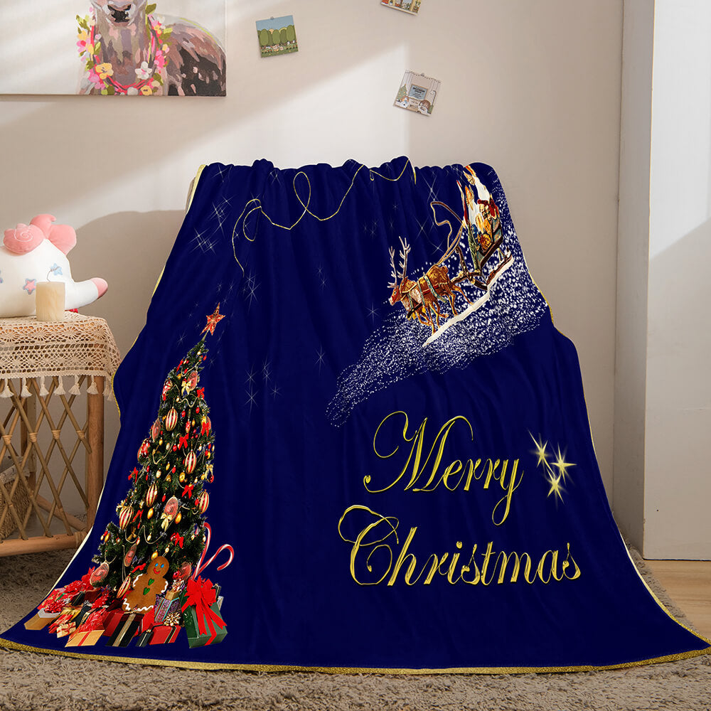 2024 NEW Christmas Theme Flannel Fleece Throw Cosplay Blanket