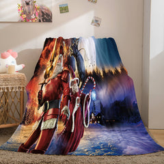 2024 NEW Christmas Theme Flannel Fleece Throw Cosplay Blanket