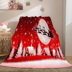 2024 NEW Christmas Theme Flannel Fleece Throw Cosplay Blanket