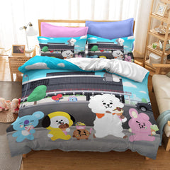 2024 NEW Classic Cartoon image Bedding Set Quilt Covers Without Filler