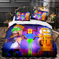 2024 NEW Comedy Rick and Morty Bedding Sets Pattern Quilt Cover Without Filler