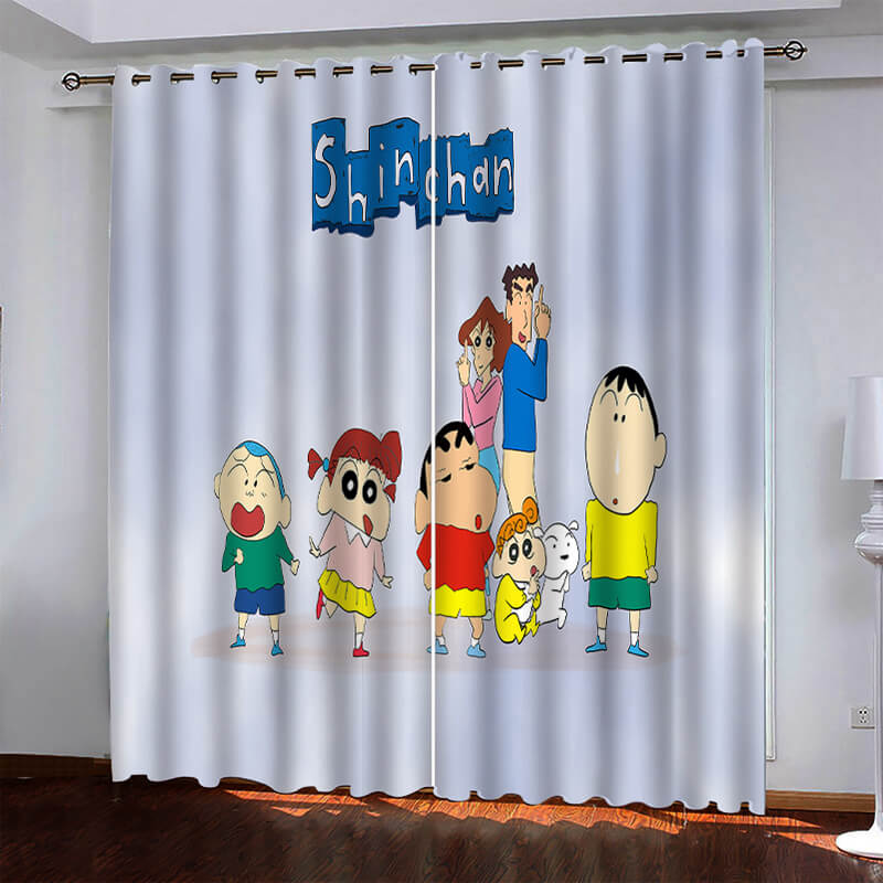 2024 NEW Crayon Shin-chan Pattern Curtains Blackout Window Drapes