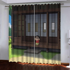 2024 NEW Crayon Shin-chan Pattern Curtains Blackout Window Drapes