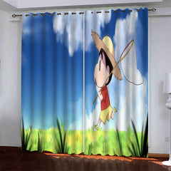 2024 NEW Crayon Shin-chan Pattern Curtains Blackout Window Drapes