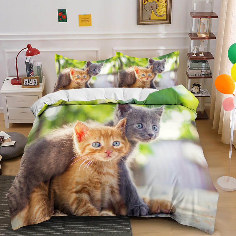 2024 NEW Cute Animal Pet Cats Bedding Set Quilt Covers Without Filler