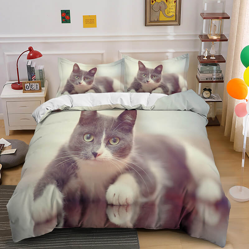 2024 NEW Cute Animal Pet Cats Bedding Set Quilt Covers Without Filler