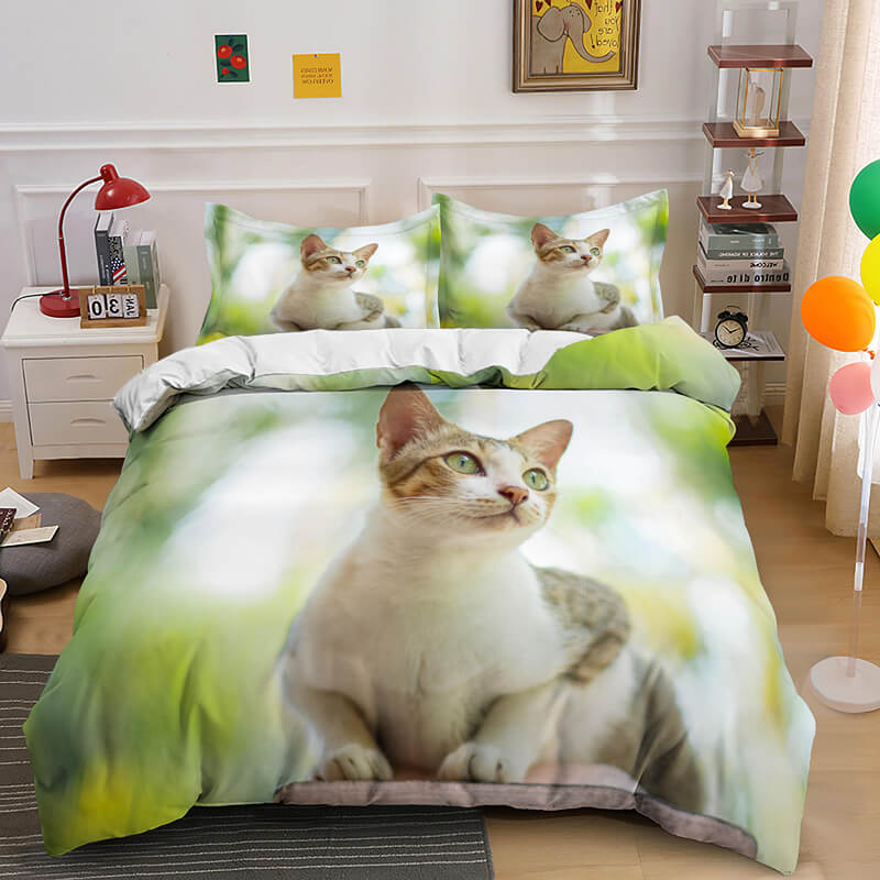 2024 NEW Cute Animal Pet Cats Bedding Set Quilt Covers Without Filler