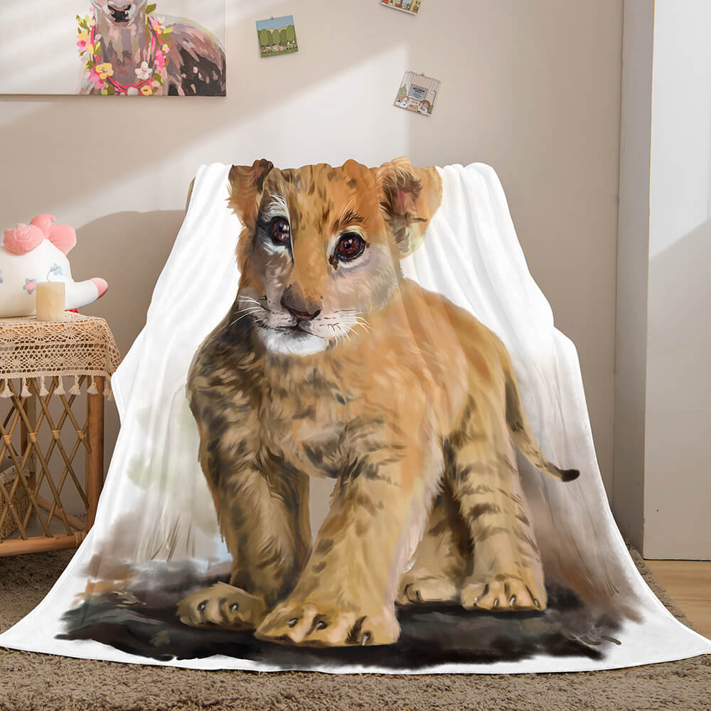 2024 NEW Cute Animals Soft Flannel Fleece Throw Blanket